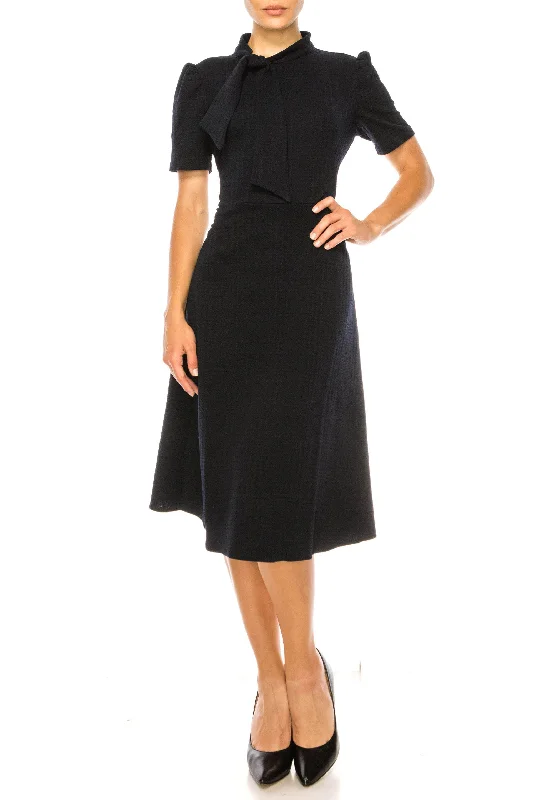 Maggy London GT545M - High Neck Side Tie Formal Dress