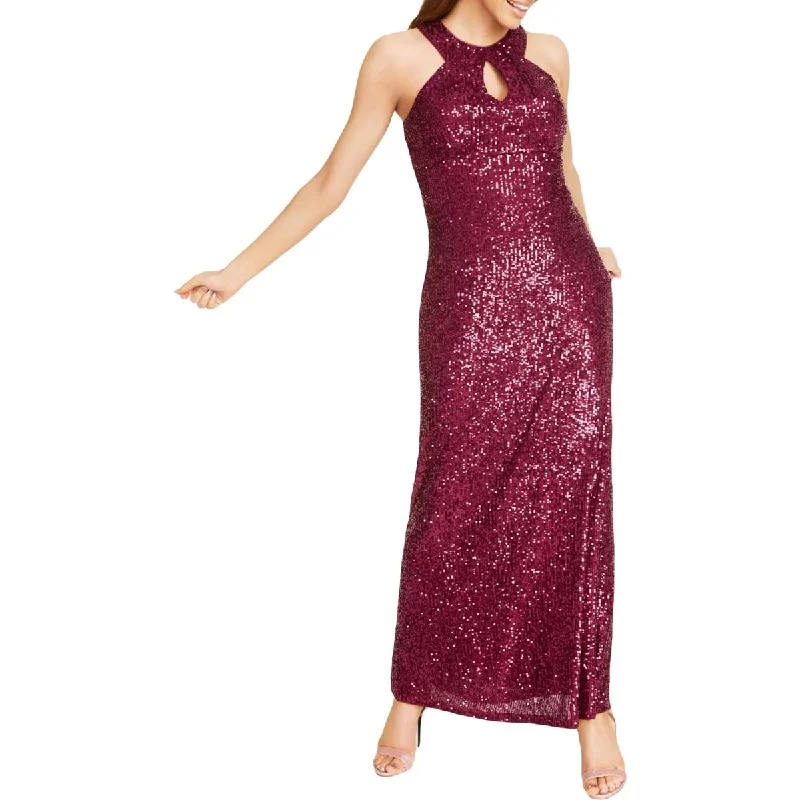 Morgan & Company Women's Sequined Cut Out Formal Dress Red Size 5