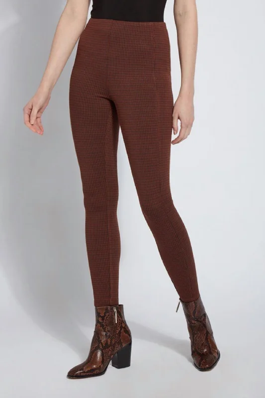 Laura Legging Jacquard In Antique Houndstooth