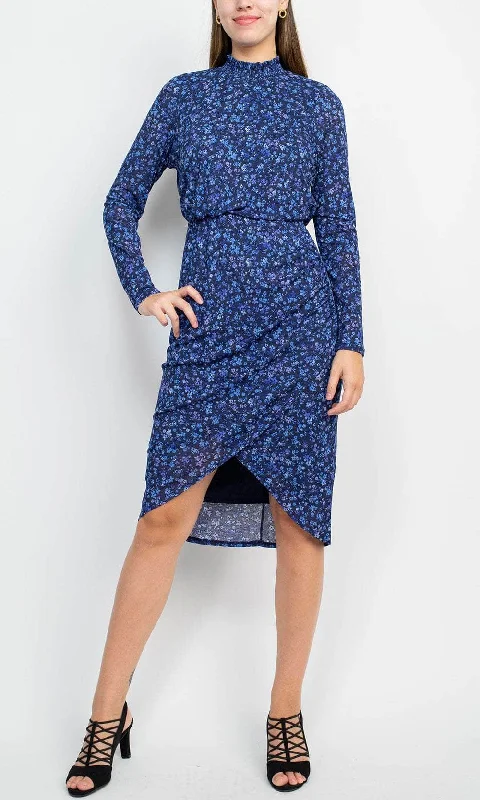 Laundry HU05D50 - Long Sleeve Printed Formal Dress