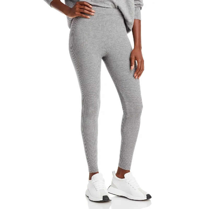 Womens Ribbed Stretch Leggings