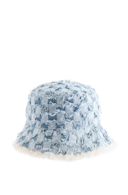 DENIM BAE SHERPA LINED HAT