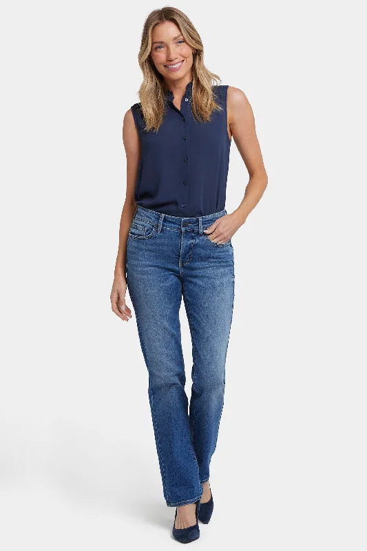 Marilyn Straight Jeans In Long Inseam - Picasso Lake