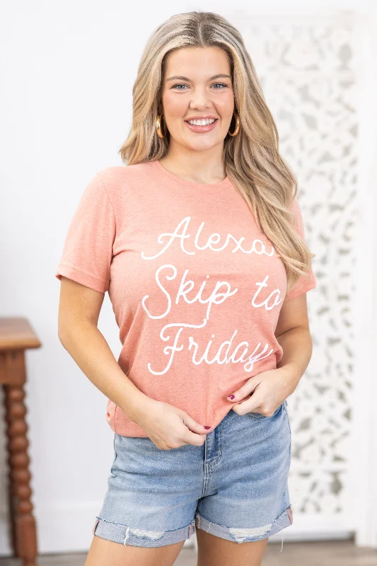 Salmon Alexa Skip To Friday Graphic Tee