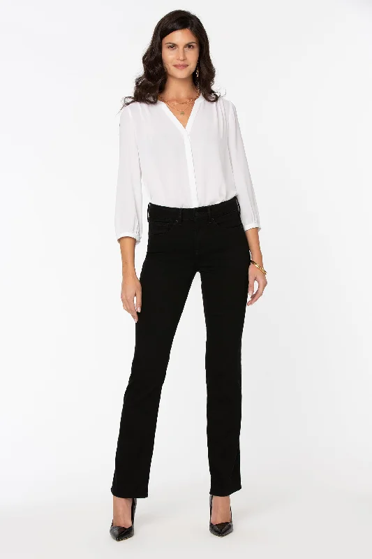 Marilyn Straight Jeans In Long Inseam - Black