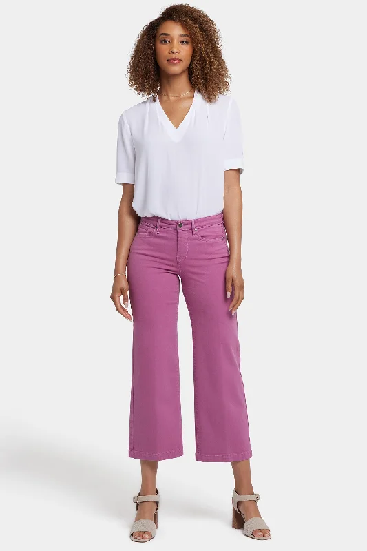 Teresa Wide Leg Ankle Jeans - Red Violet