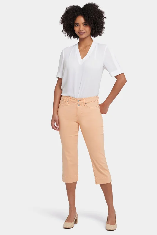 Marilyn Straight Crop Jeans - Apricot Nectar