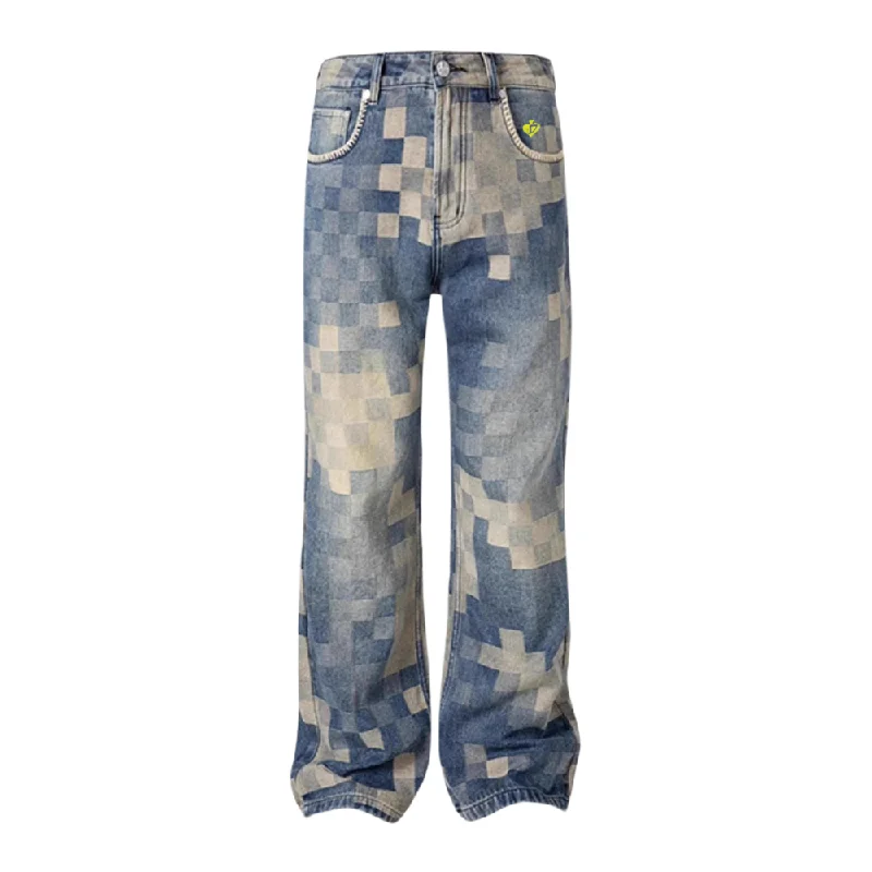 DF |Heavy Mosaic Checkerboard Jeans