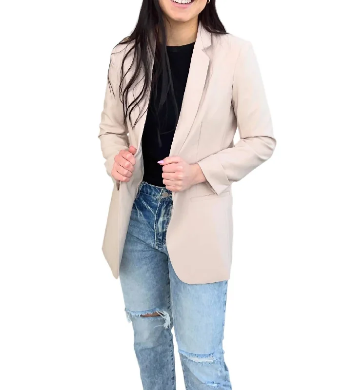 Basic Blazer In Beige