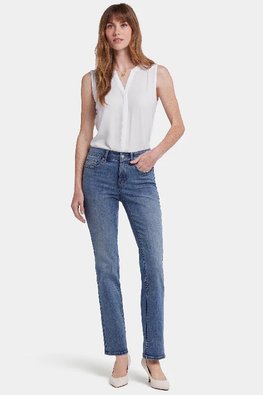 Marilyn Straight Jeans In Long Inseam - Majorca Bay