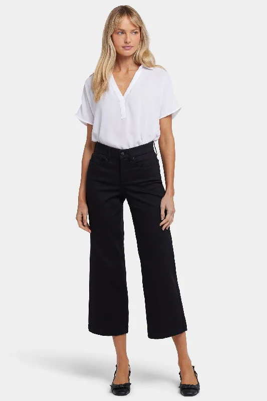 Waist-Match™ Teresa Wide Leg Ankle Jeans - Black