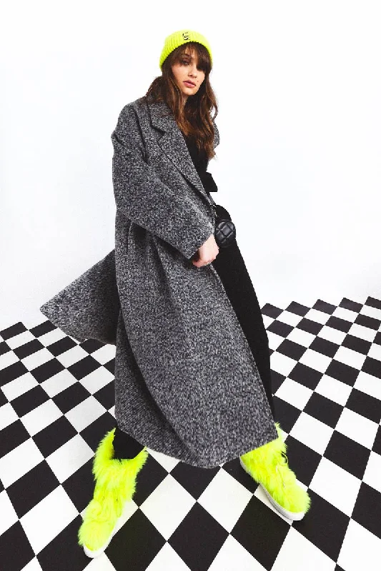 Lili Sidonio Grey Loose Overcoat