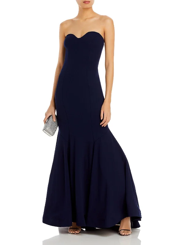 Womens Strapless Bodycon Evening Dress