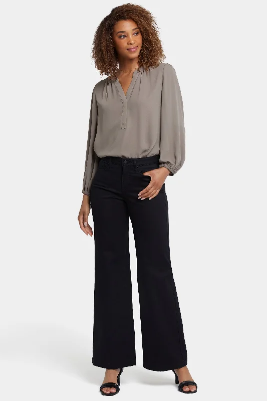 Teresa Wide Leg Jeans - Black