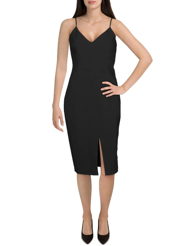 Brooklyn Womens Side Slit Bodycon Cocktail Dress