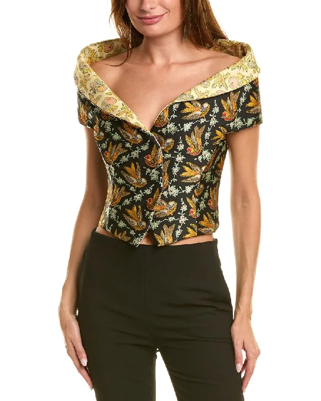 Etro Jacquard Off-The-Shoulder Jacket