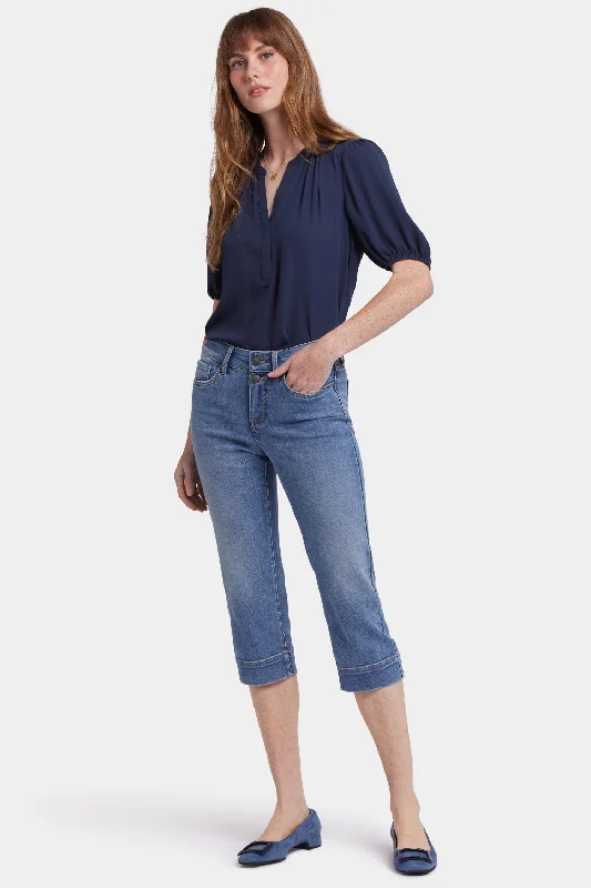 Marilyn Straight Crop Jeans - Barcelona Breeze