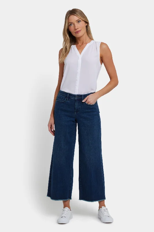 Teresa Wide Leg Ankle Jeans - Ibiza Blues