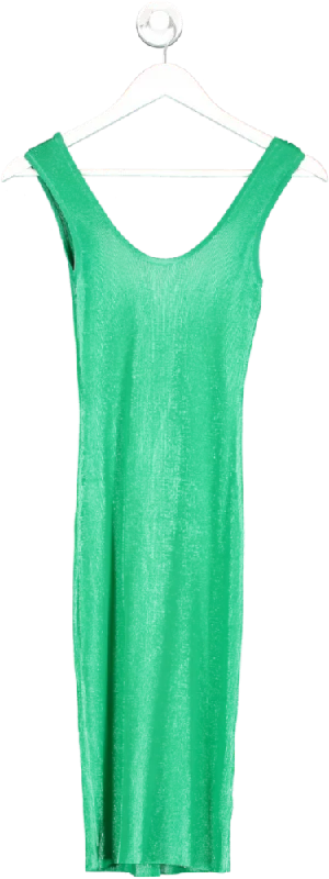 Guess Green Viscose Bodycon Dress UK L