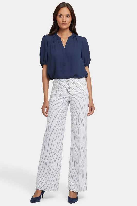 Teresa Wide Leg Jeans - Palencia Stripe