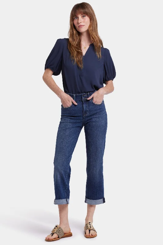 Bailey Relaxed Straight Crop Jeans - Asturia Shore