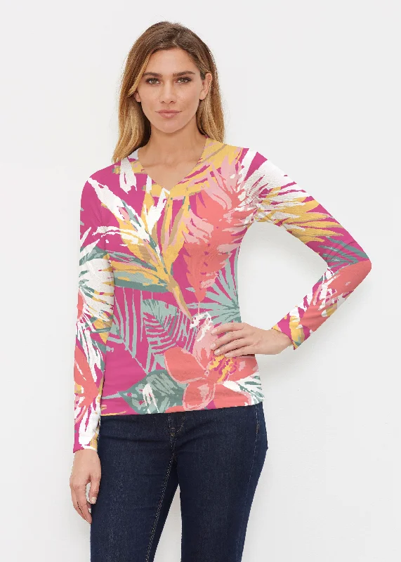 Havana (16152) ~ Butterknit Long Sleeve V-Neck Top