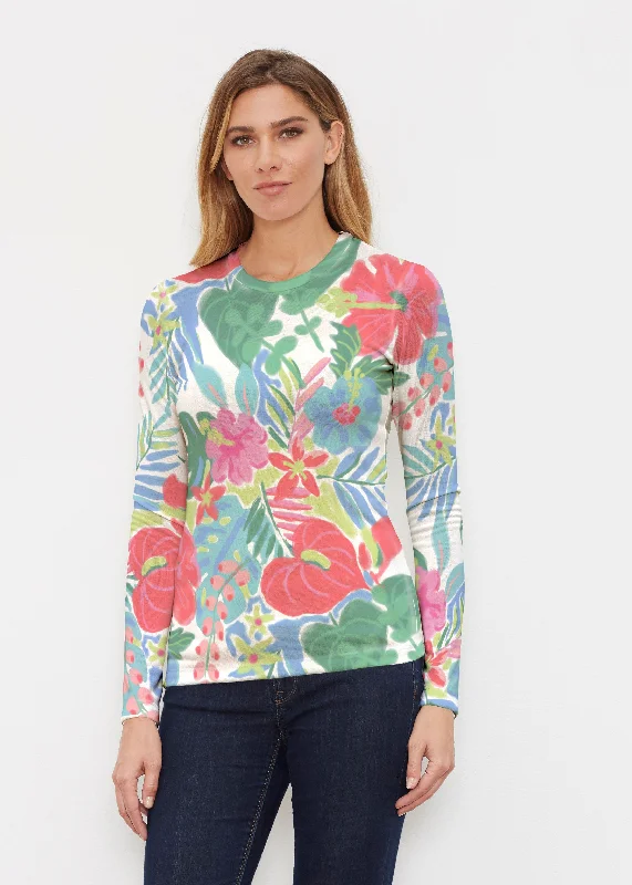 Hawaiian Fling (22141) ~ Butterknit Long Sleeve Crew Top