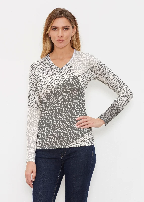 Sketch (14205) ~ Butterknit Long Sleeve V-Neck Top