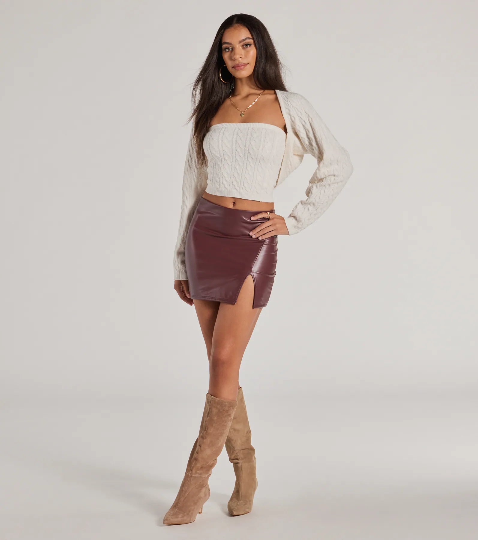 Bold Allure Faux Leather Mini Skirt