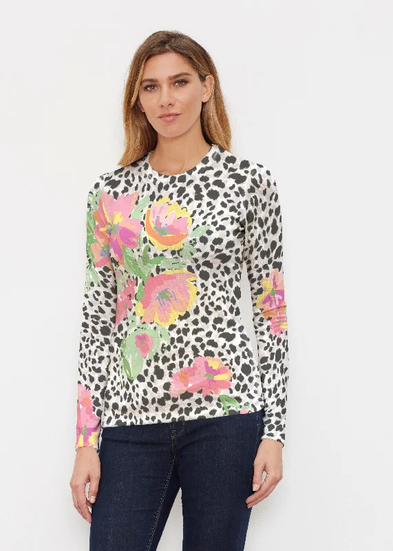 Spring Leopard (14225) ~ Butterknit Long Sleeve Crew Top