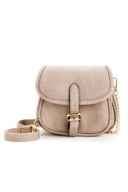 Mini Buckle Detail Saddle Bag