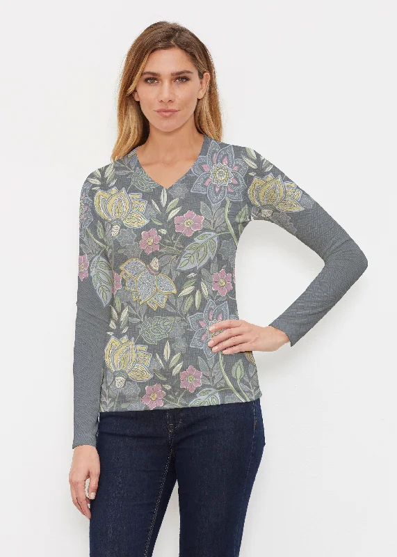 Isabellas Garden (13410) ~ Butterknit Long Sleeve V-Neck Top