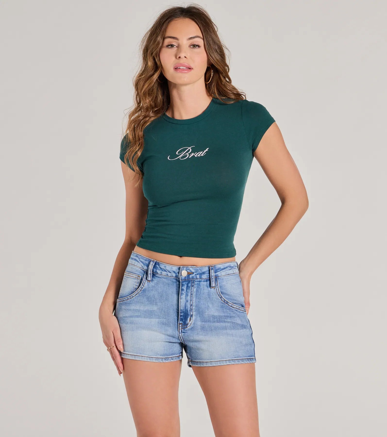 Brat Cropped Graphic Tee