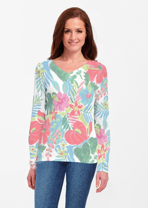 Hawaiian Fling (22141) ~ Classic V-neck Long Sleeve Top