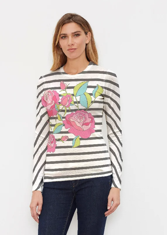 Rosie Stripe (14226) ~ Butterknit Long Sleeve Crew Top