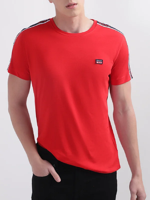 Gant Red Shoulder Tape Regular Fit T-Shirt