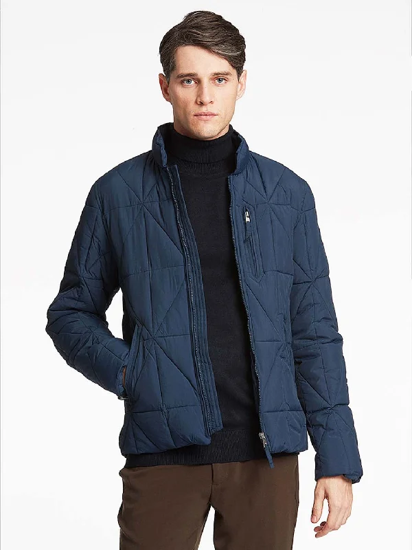 Lindbergh Men Blue Solid Jacket