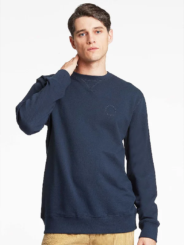 Lindbergh Men Blue Solid Sweatshirt