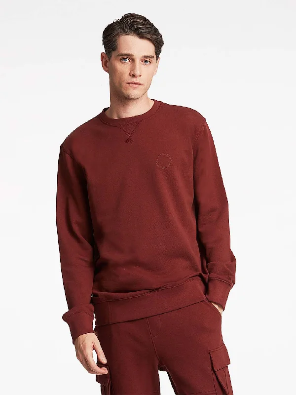 Lindbergh Men Red Solid Sweatshirt