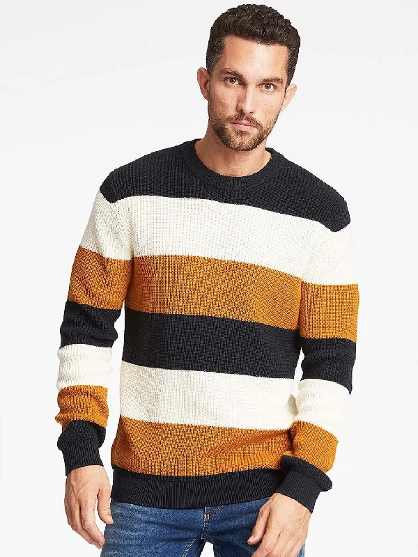 Lindbergh Men Brown Solid Sweater