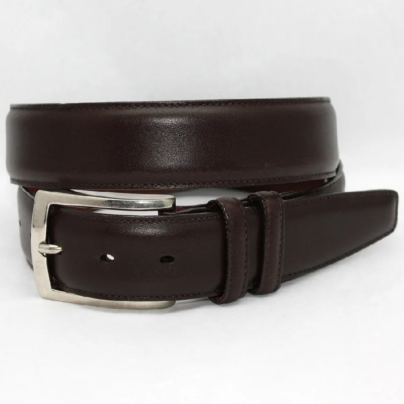 Torino Leather Brown Burnished Calf Belt