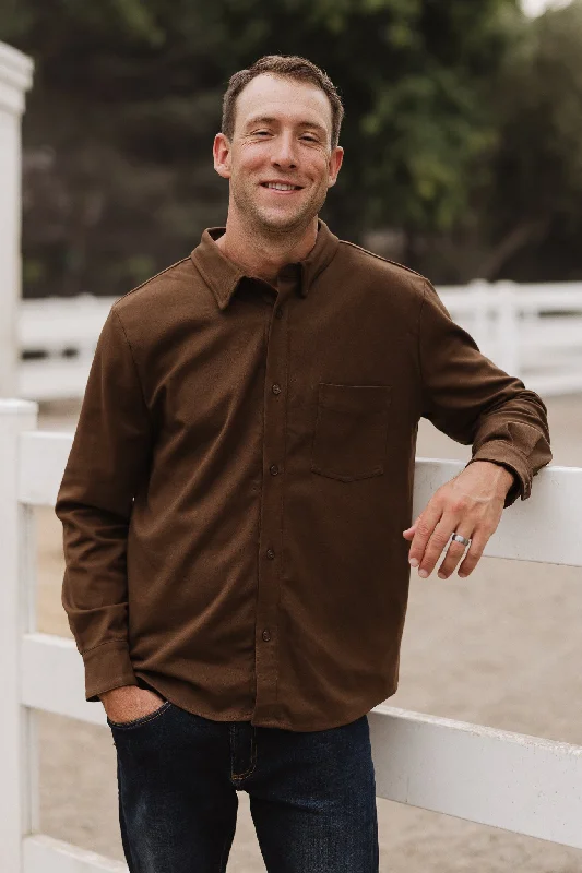 Mens John Shirt in Brown