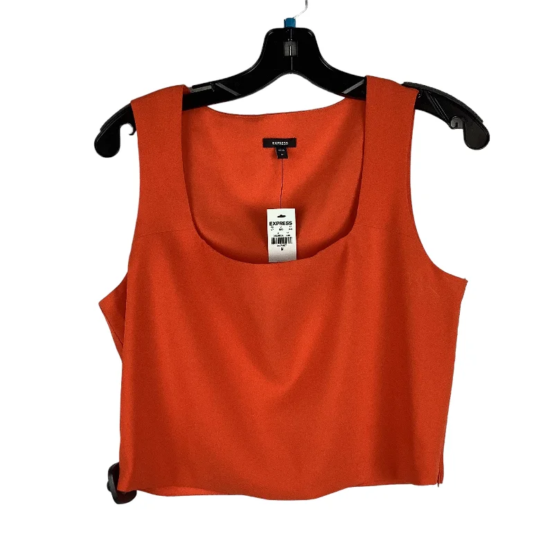 Orange Top Sleeveless Express, Size M