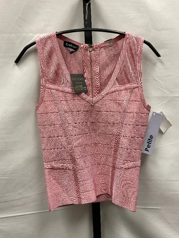 Pink Top Sleeveless Bebe, Size Petite   S