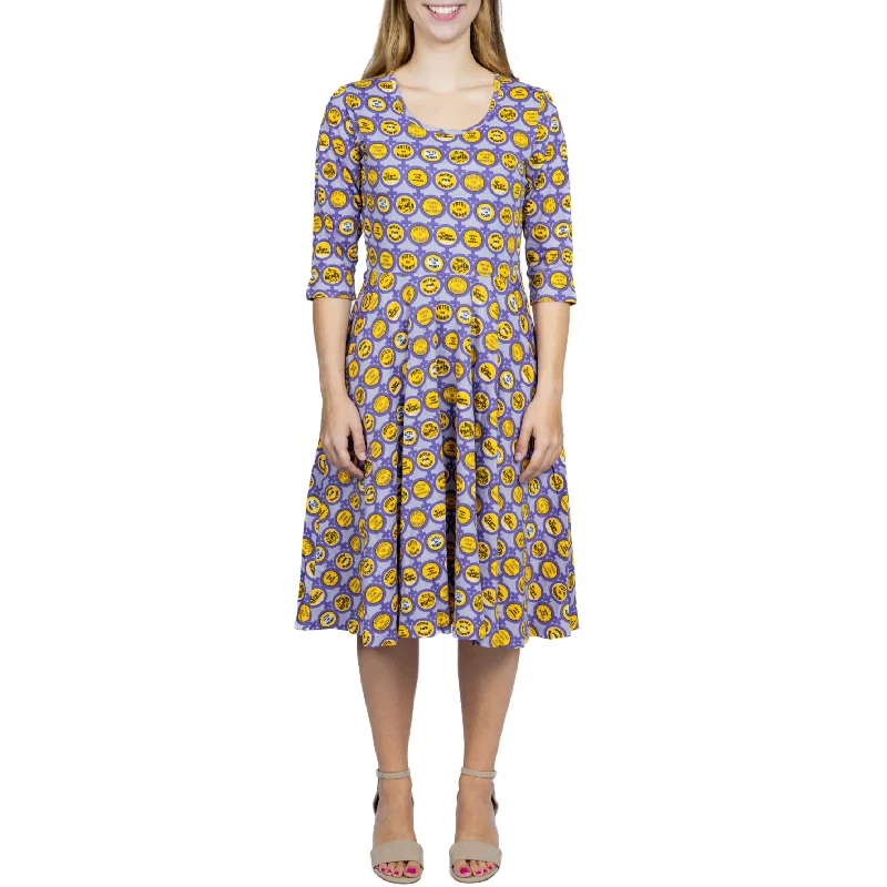 Votes for Women 3/4th Sleeves Twirl Dress