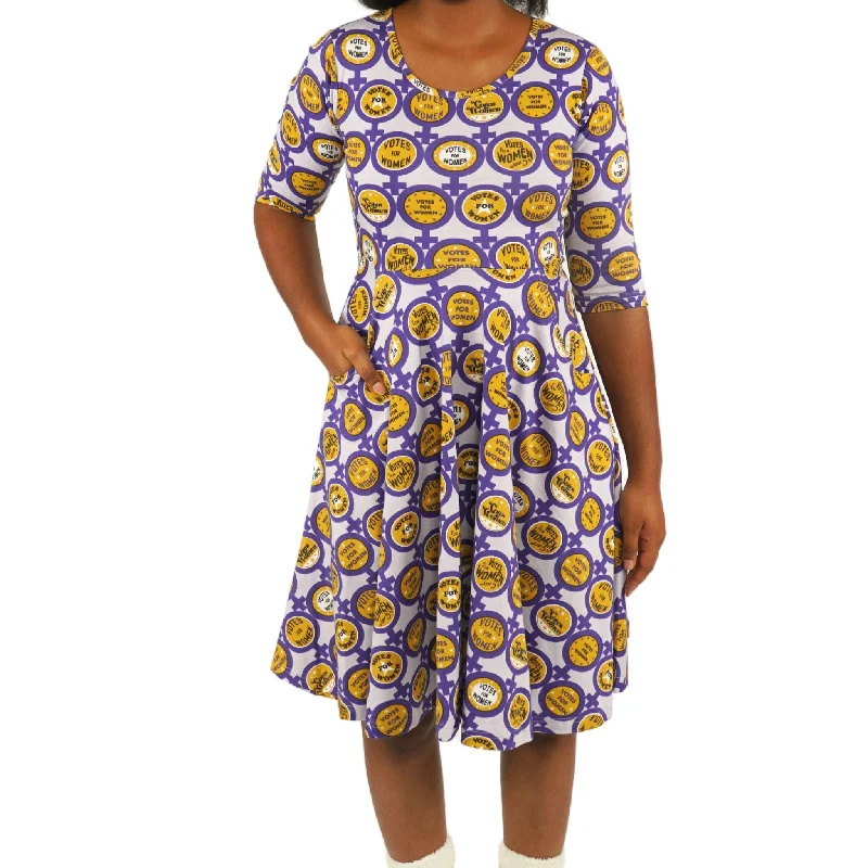 Votes For Women Twirl Dress (Larger Print)