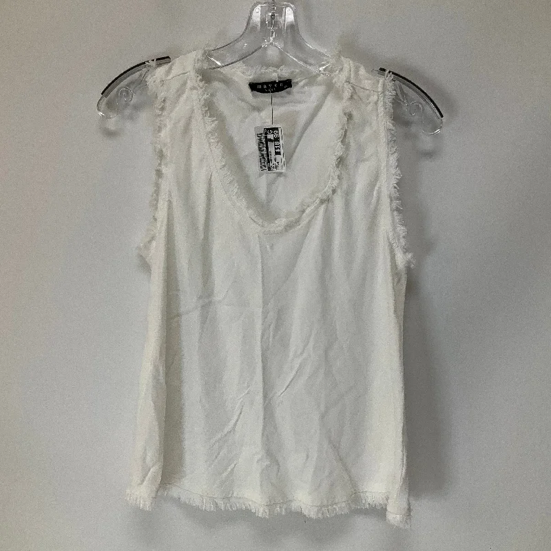 White Top Sleeveless Cma, Size Xs