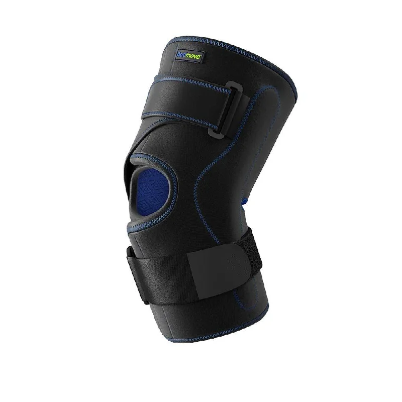 Actimove Sports Edition Knee Brace Wrap Around, Polycentric Hinges, Condyle Pads, Black