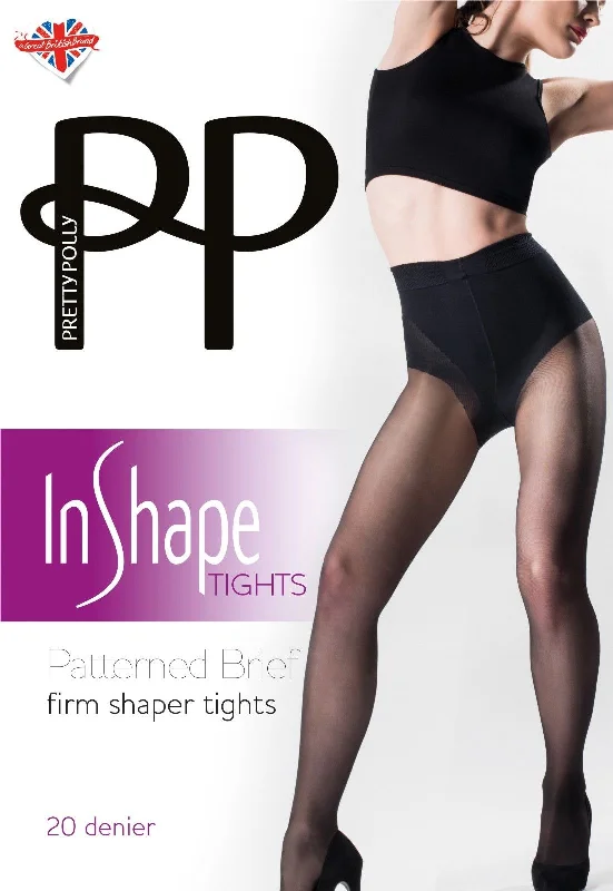 Pretty Polly In Shape Firm Shaper Tights Patterned Brief 20 Denier