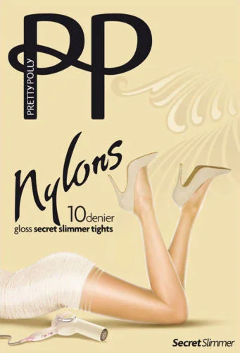 Pretty Polly Nylons Secret Slimmer 10 Denier Gloss Tights Medium Control Top